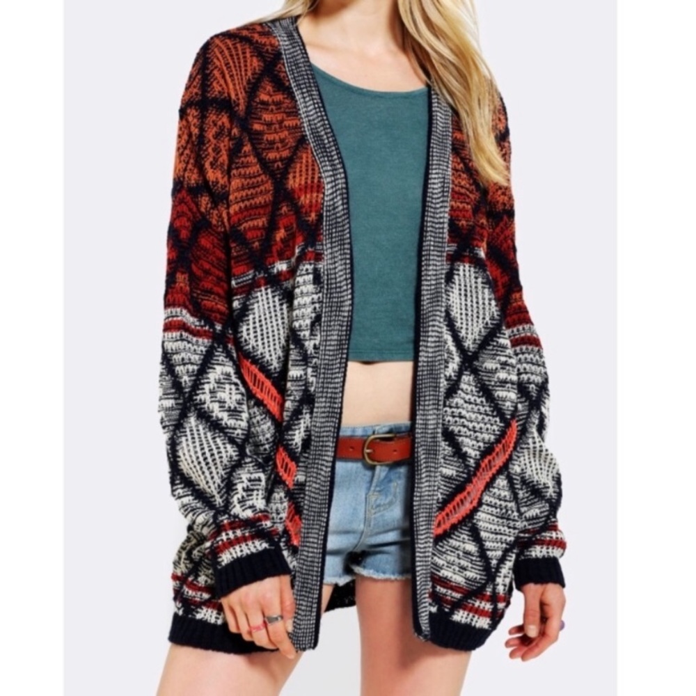 UO Staring at Stars Oversized Knit Cardigan